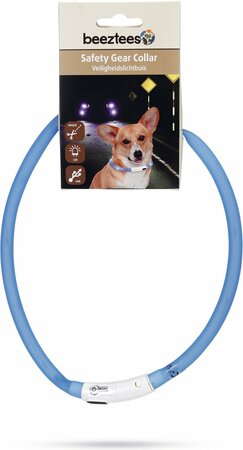 BEEZTEES Halsband+usb dogini blauw 70cm 10mm - afbeelding 1