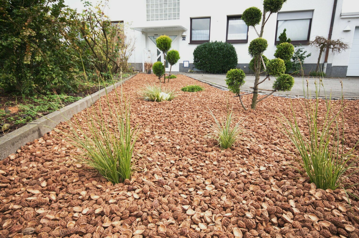 Bodembedekking: perzikstenen