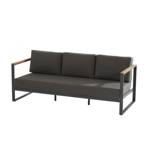 2 x Montigo living chair + 1 x 3 seater bench with teak arms - afbeelding 2