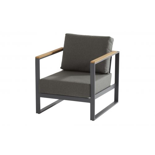 2 x Montigo living chair + 1 x 3 seater bench with teak arms - afbeelding 3