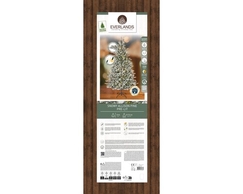 Allison kerstboom sneeuw met lampjes d112h180cm - afbeelding 5