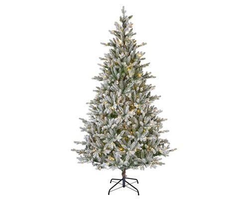 Allison kerstboom sneeuw met lampjes d127h210cm - afbeelding 1