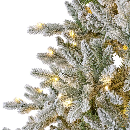 Allison kerstboom sneeuw met lampjes d152h240cm - afbeelding 3