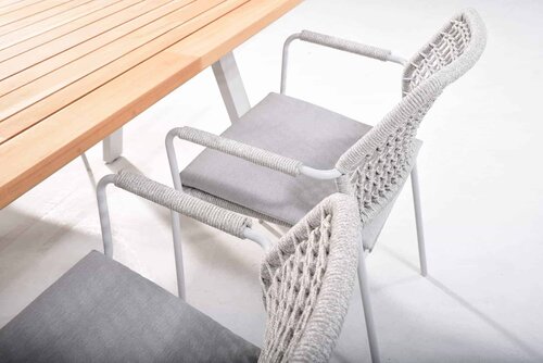Ambassador set RVS poten voor rechthoekige tafel frost grey - afbeelding 2