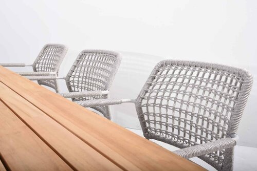 Ambassador set RVS poten voor rechthoekige tafel frost grey - afbeelding 3