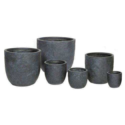 Mega Collections Arizona Egg Pot Graphite D25H25