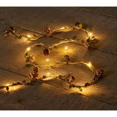 B.O.T. JUTE TOUW HERFST 110CM/10LED WARM WIT