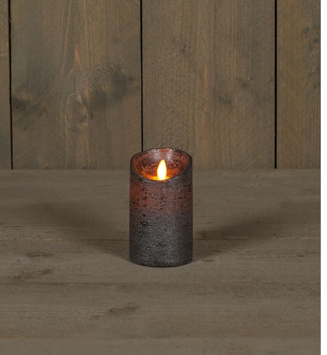 Kaars wax rustk+vlam h12.5cm ant bo Tuincentrum Schmitz