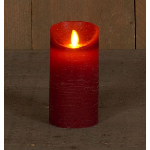 Kaars wax rustk+vlam h15cm brd bo