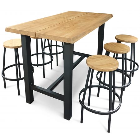 Bar table dining set 7-delig - afbeelding 1