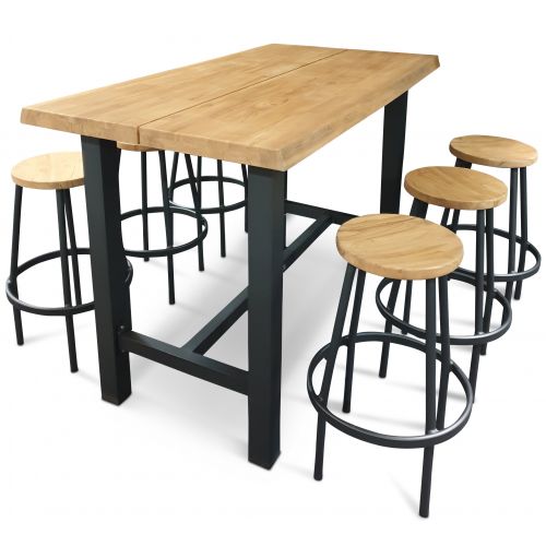 Bar table dining set 7-delig - afbeelding 2