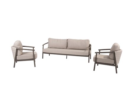 Barolo loungeset: 3-zits bank + 2x lounge stoel