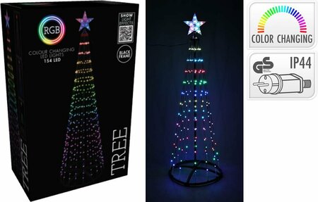 BOOM 210CM 370LED RGB ZWART FR