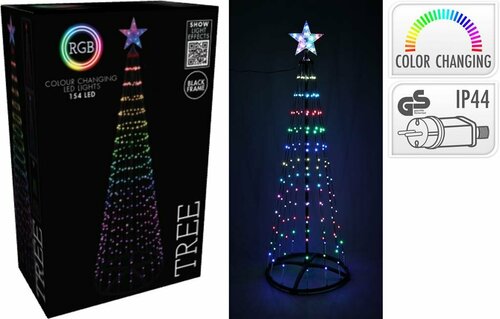 BOOM 210CM 370LED RGB ZWART FR