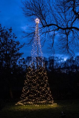 Boom met ster 836led d160h500cm cw