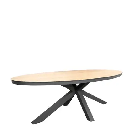 Brescia oval HPL dining table 220x115cm - afbeelding 1