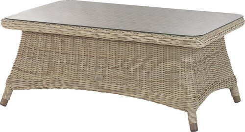 Brighton koffietafel 110 x 70 x 45 cm + glasplaat Pure