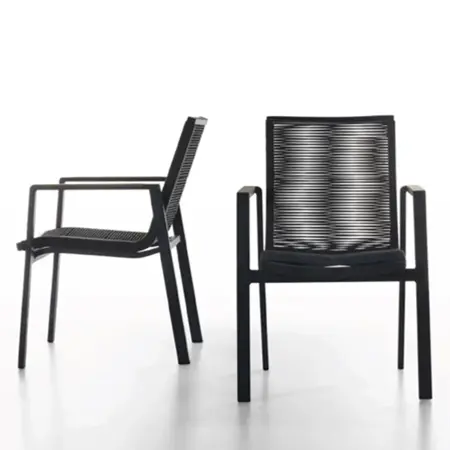 David Dining Chair Stackable Charcoal