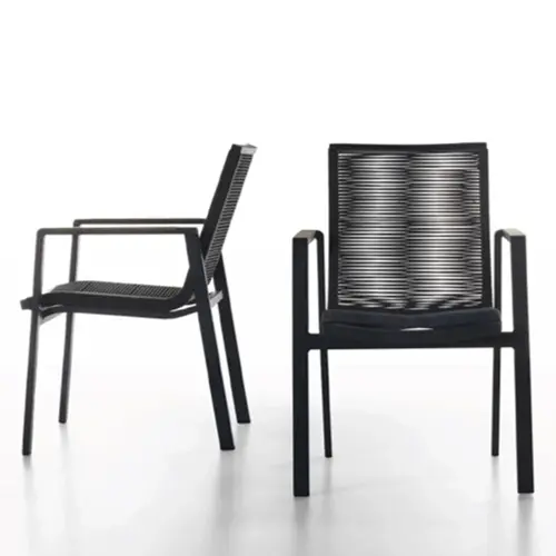 David Dining Chair Stackable Charcoal