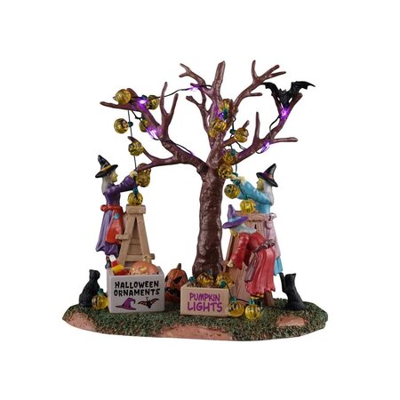 DECORATING THE SPOOKY TREE