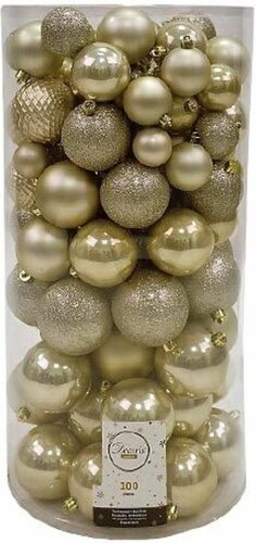 Decoris kunststof kerstballen Pearl 100st