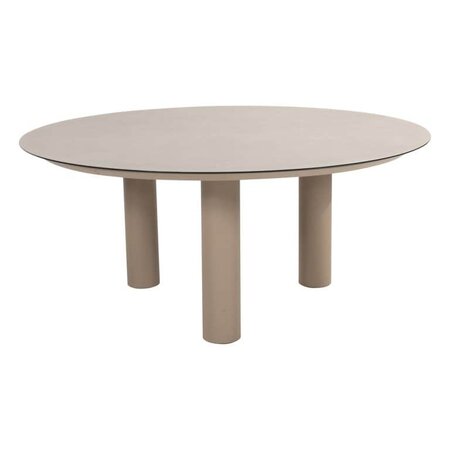 Donato low dining table 160 cm (H69) ceramic print with 3 legs latte - afbeelding 1
