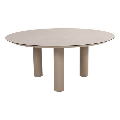 Donato low dining table 160 cm (H69) ceramic print with 3 legs latte - afbeelding 1