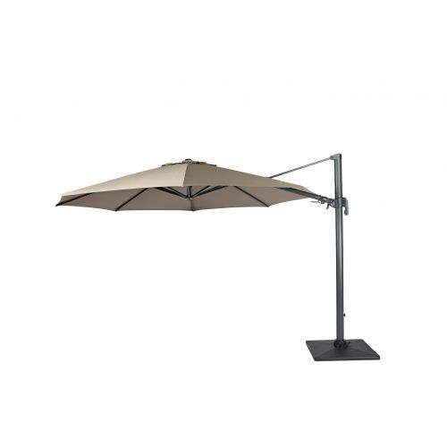 Duraflex Zweefparasol 350 cm Ø Taupe - afbeelding 2