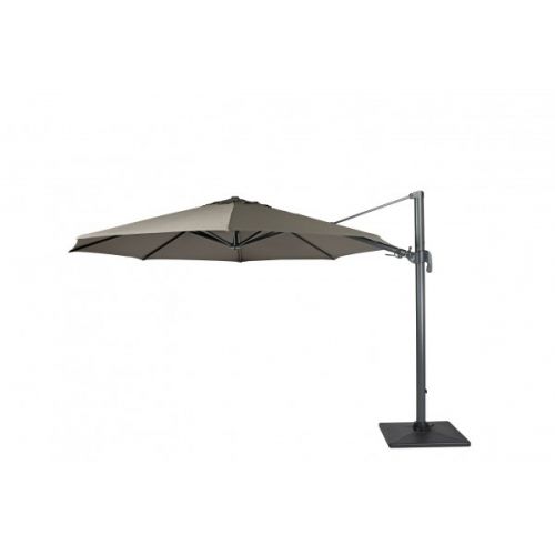 Durasol Zweefparasol 300 cm Ø Lichtgrijs