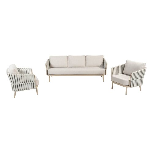 Eva loungeset 3-zit lounge bank + 2x lounge stoel