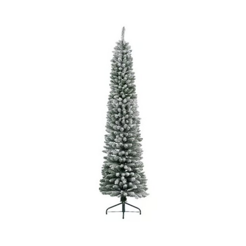 Everlands kunstkerstboom Pencil pine snowy groen/wit - h120cm - afbeelding 3