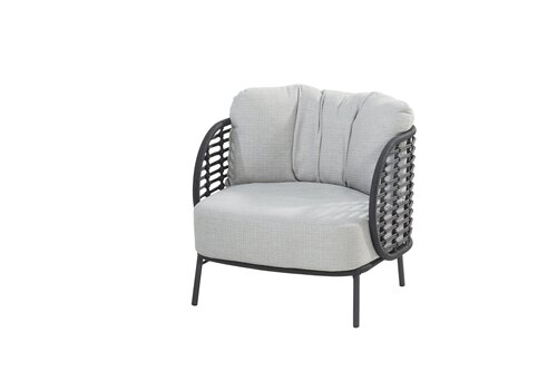 Fabrice Living Chair antraciet with 2 cushion - afbeelding 2