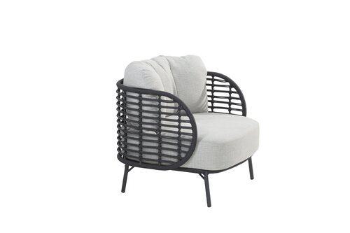 Fabrice Living Chair antraciet with 2 cushion - afbeelding 2