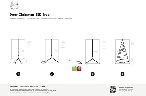 Fairybell deur l210cm 120led ww - afbeelding 2