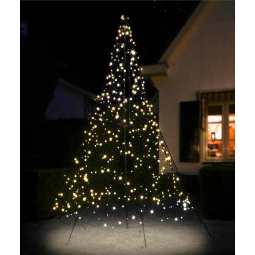 Fairybell Vlaggenmast verl 300cm-480led warm wit - afbeelding 1