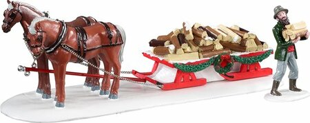 Lemax Firewood Delivery, Set Of 2