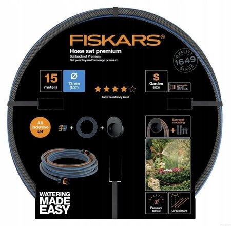 FISKARS Tuinslang 15m met ophangset