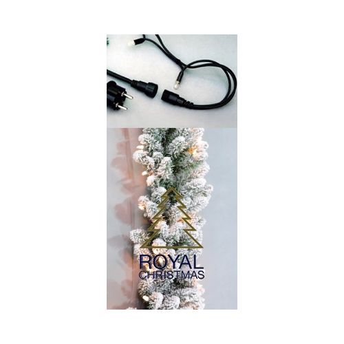 Royal Christmas FLOCK GARLAND 270CM LED WARM WHITE WITH INDOOR CONNECTOR