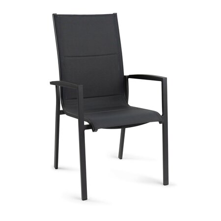 Foxx Alu High Back Stackable Chair Charcoal - afbeelding 1