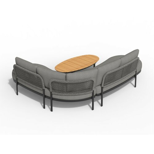 Fumanu Lounge set Complete Left Charcoal - afbeelding 2