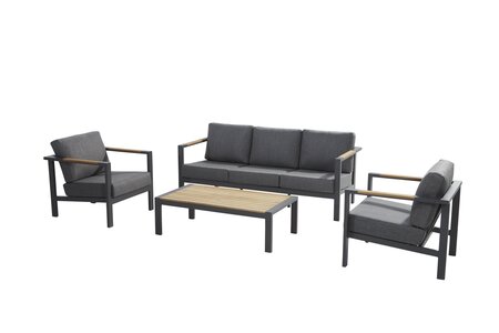 Ginger living 3 s-bench + 2 living chairs Anthracite with cush.
