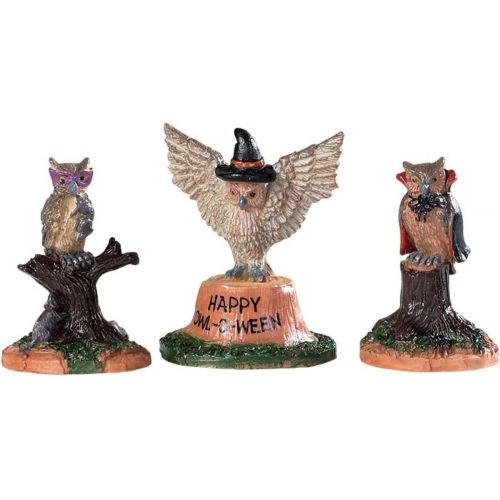 Lemax HAPPY OWL-O-WEEN, SET OF 3