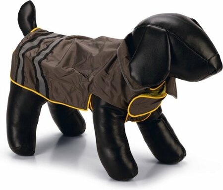 BEEZTEES Honden regenjas seja l24cm grs/geel - afbeelding 1