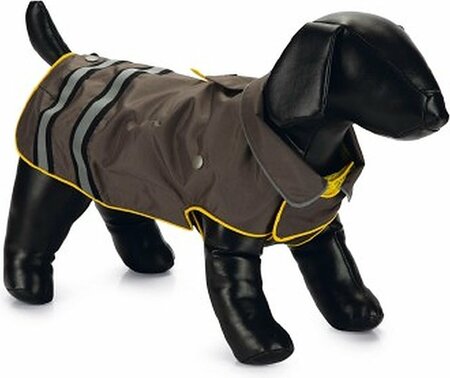 BEEZTEES Honden regenjas seja l48cm grs/geel