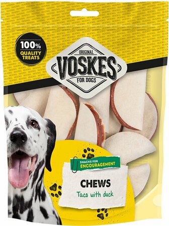 VOSKES Hondensnack taco met eend 400gr