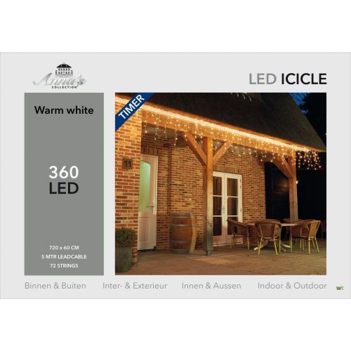 Ijspegelverl 360l/l60b720cm led ww