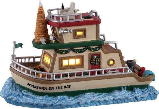 Lemax Jonathan'S Houseboat On The Bay, B/O Led