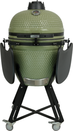 Kamado 21" olijf groen inclusief Heat deflector - afbeelding 1