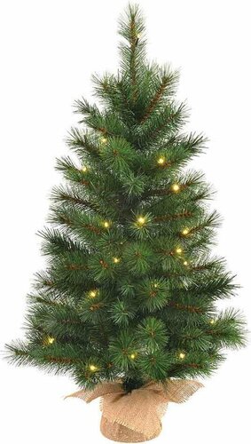 Kerstboom led m/burlap lawson h90cm