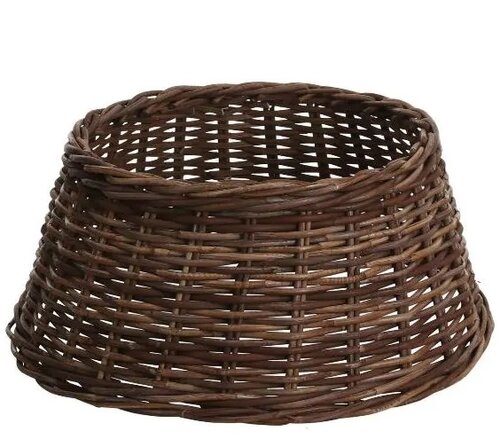 Kerstboommand rotan bruin - d65cm H26 cm